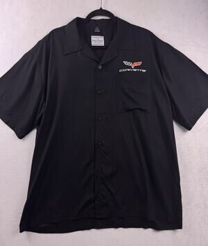 Shirt Short-Sleeve Black David Carey Originals Embroidered C6 Corvette XL